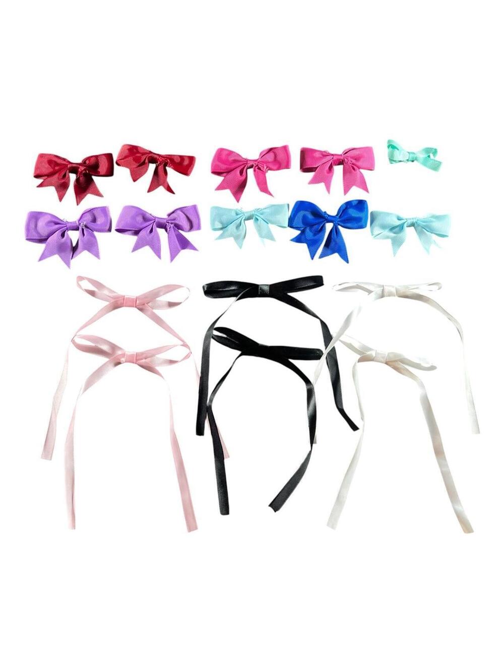 Ribbon + Bow Hair Clip Bundle